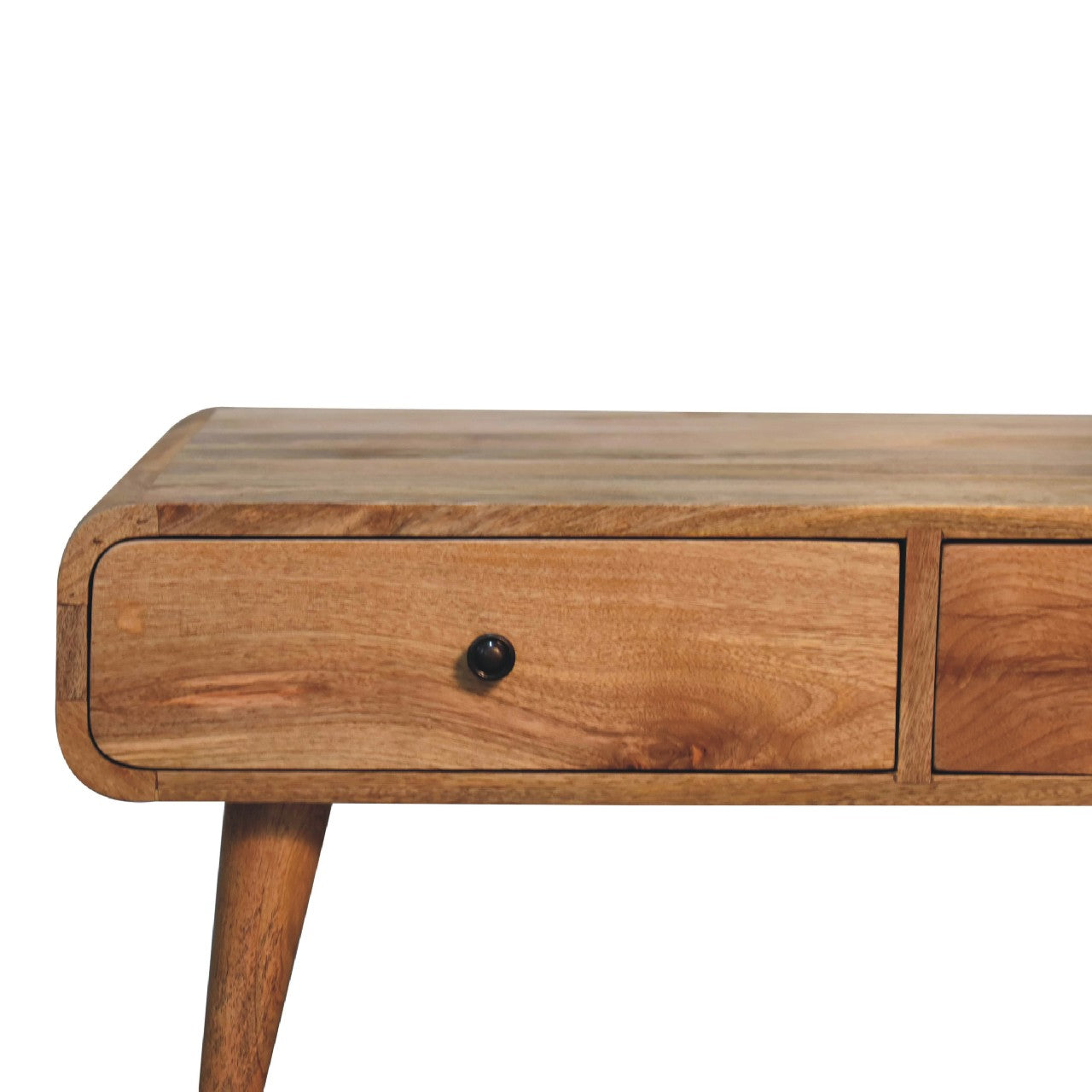 Coffee Table with 4 Drawers and Curved Frame