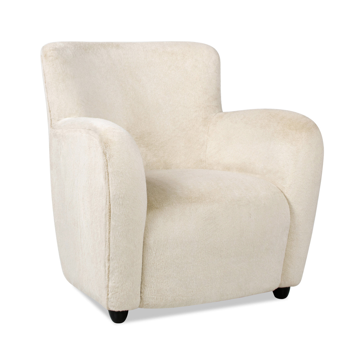 Upholstered Arm Chair with Curved Back