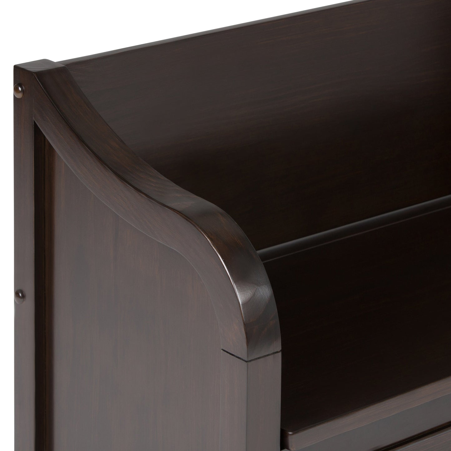 Lucidity Storage Bench with Lift-up Lids and Raised Panels