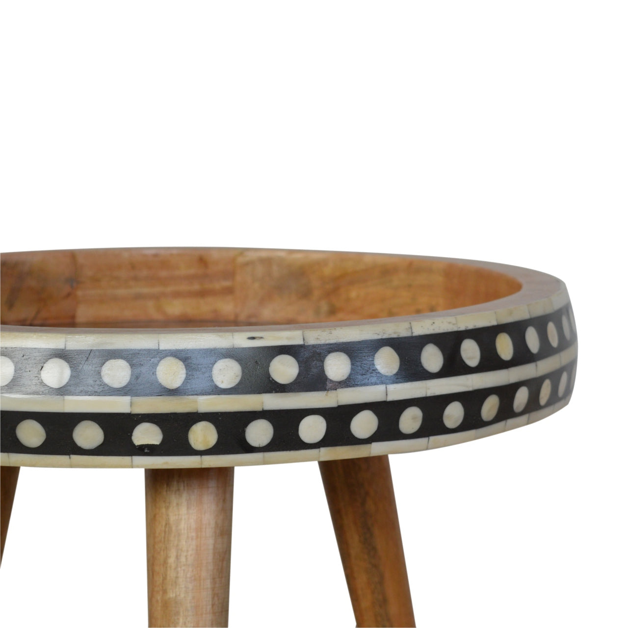 Round End Table with Tripod Base