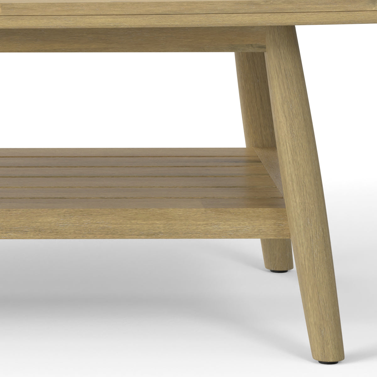 Outdoor Coffee Table with Bottom Slatted Shelf