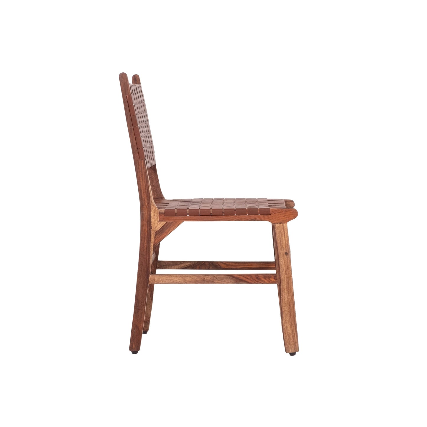Upholstered Dining Chair with Open Back and Wood Frame, Set of 2