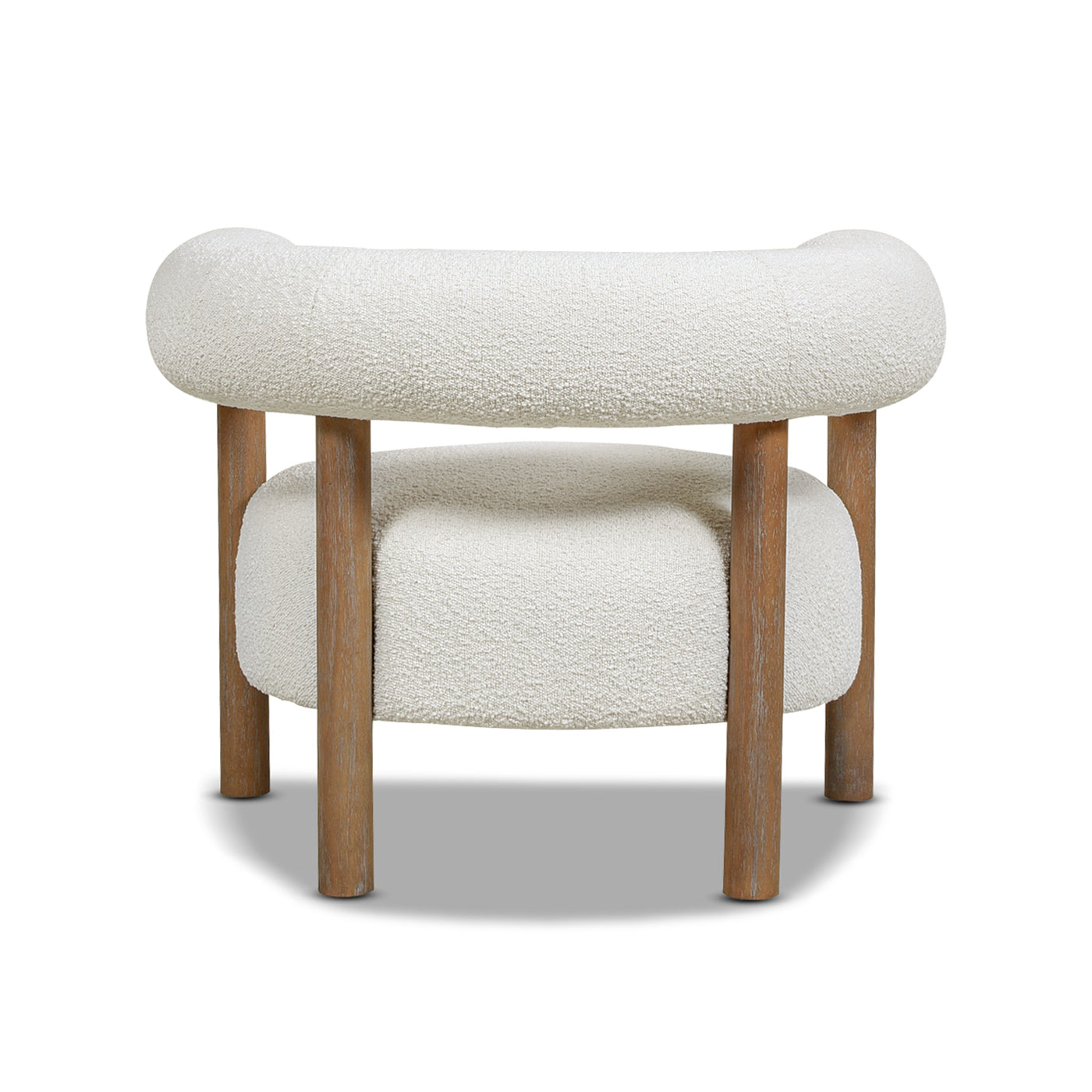 Upholstered Open Back Barrel Chair