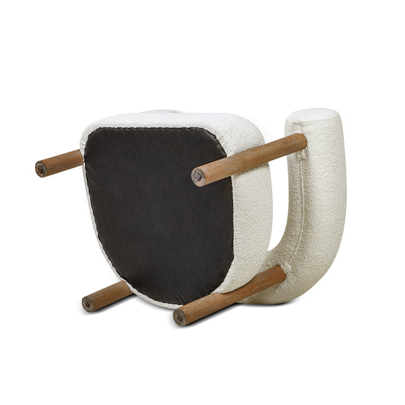 Upholstered Open Back Barrel Chair