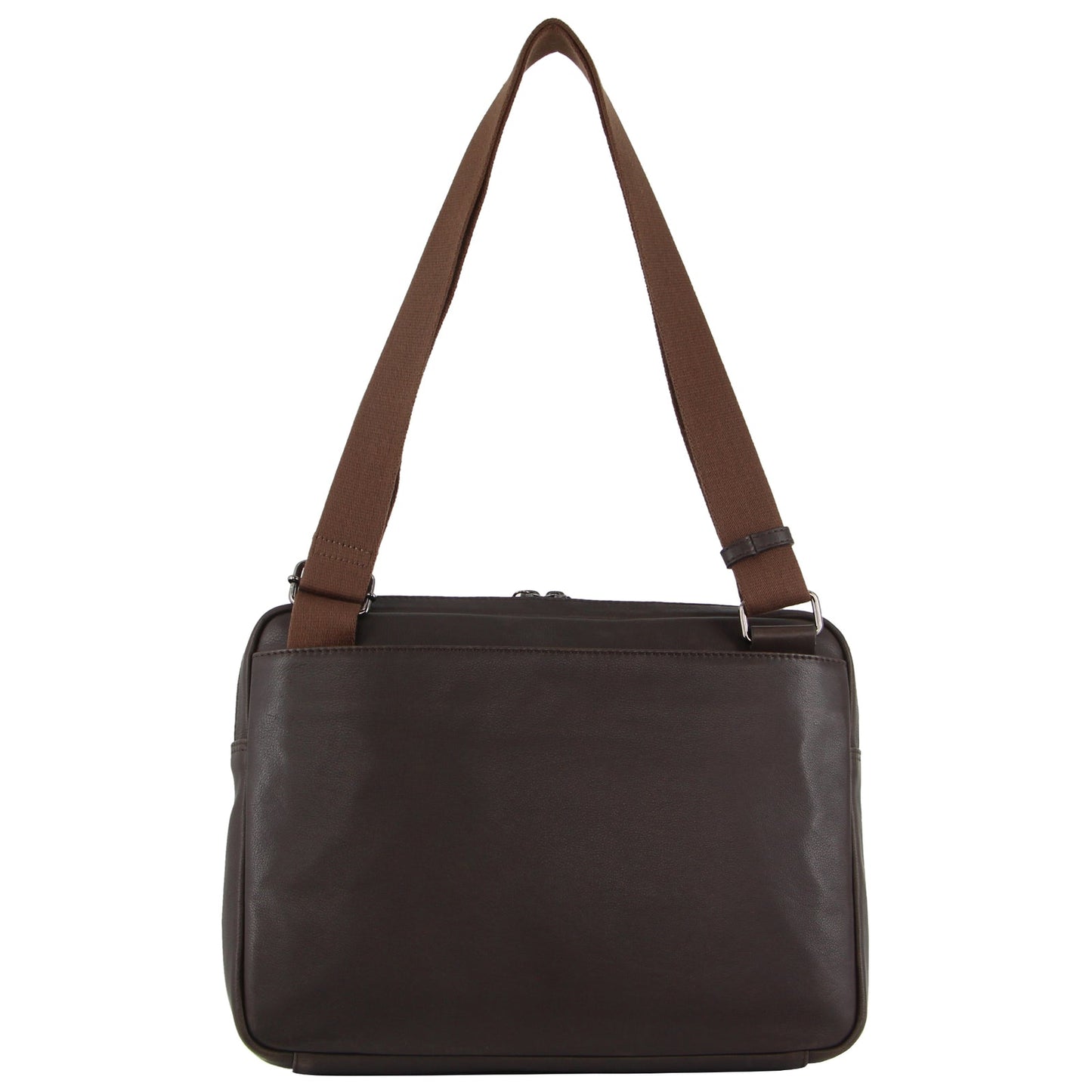 Pierre Cardin Mens Leather 13" Laptop Bag (Brown)