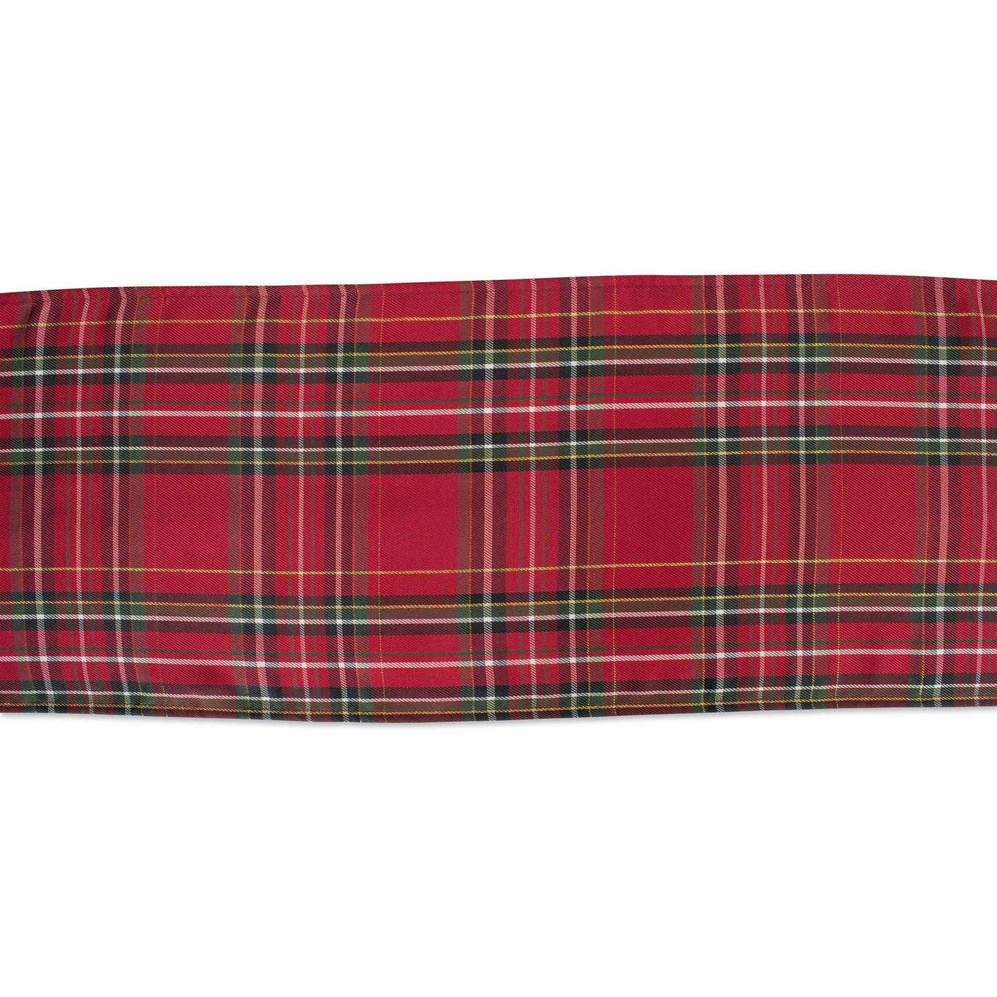 Holiday Metallic Plaid Table Runner 14X72