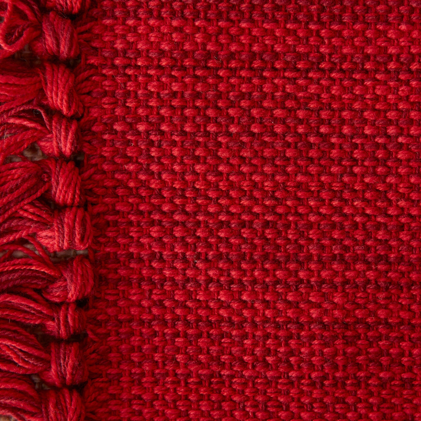 Tango Red Variegated Fringe Placemat & Napkin, Set of 8