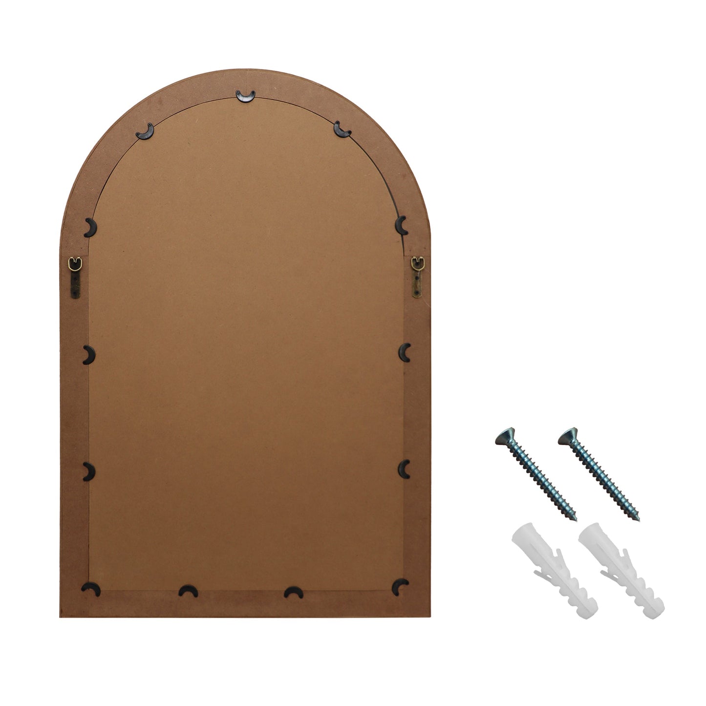 Arched Rattan Wall Mirror