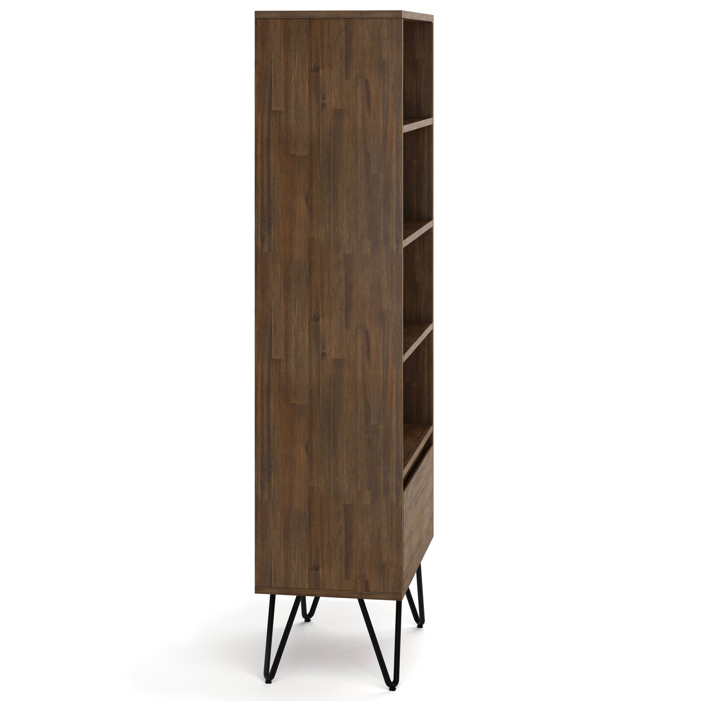 4-Shelf Bookcase with 1 Drawer and Hairpin Legs
