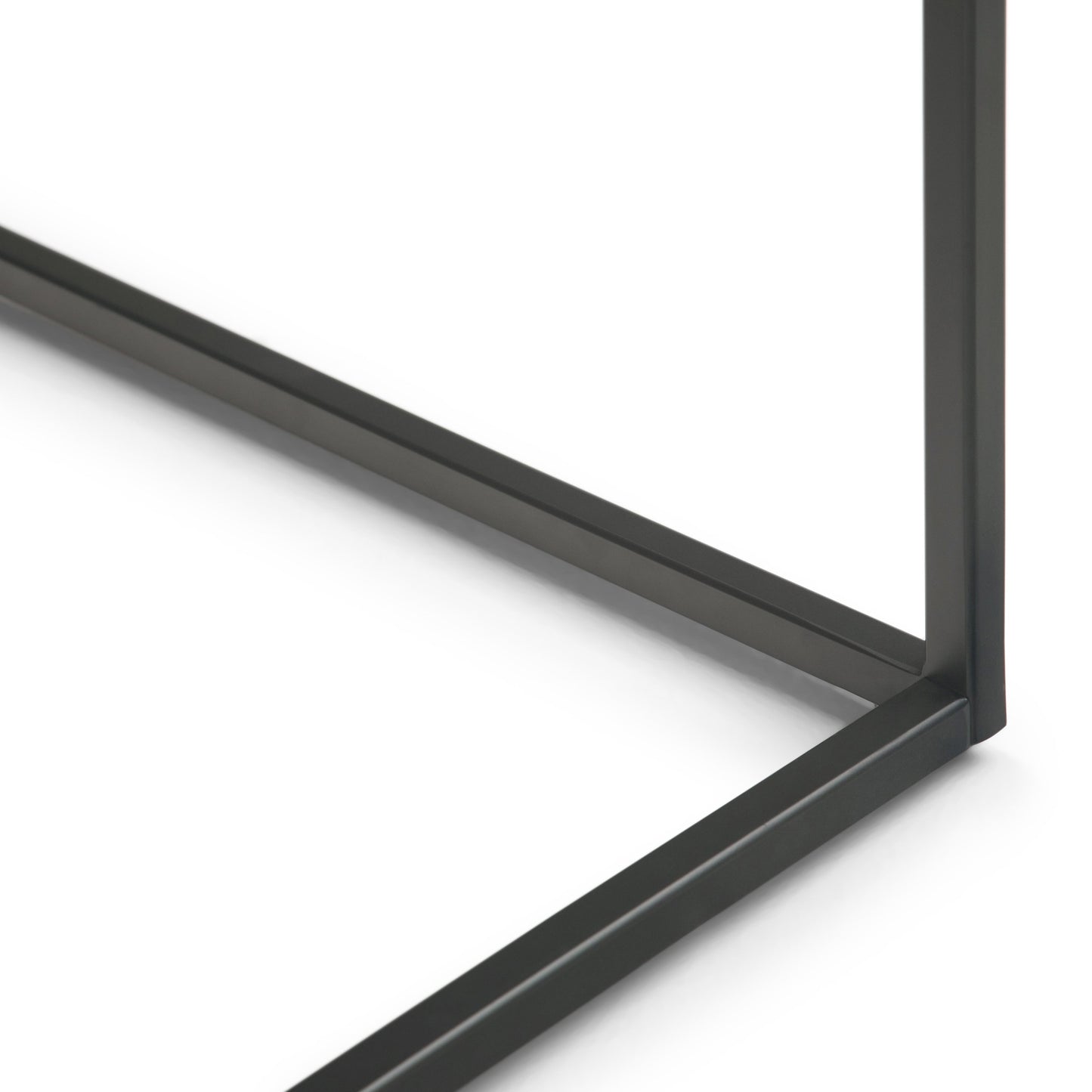 Coffee Table with Fixed Tray Top and Metal Frame