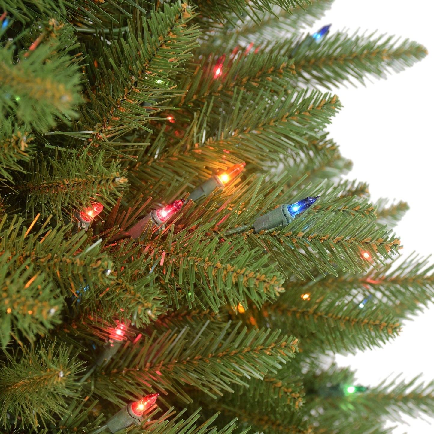 4.5 ft Pre-lit Fraser Fir Artificial Christmas Tree with Multi-Color Lights & Metal Stand