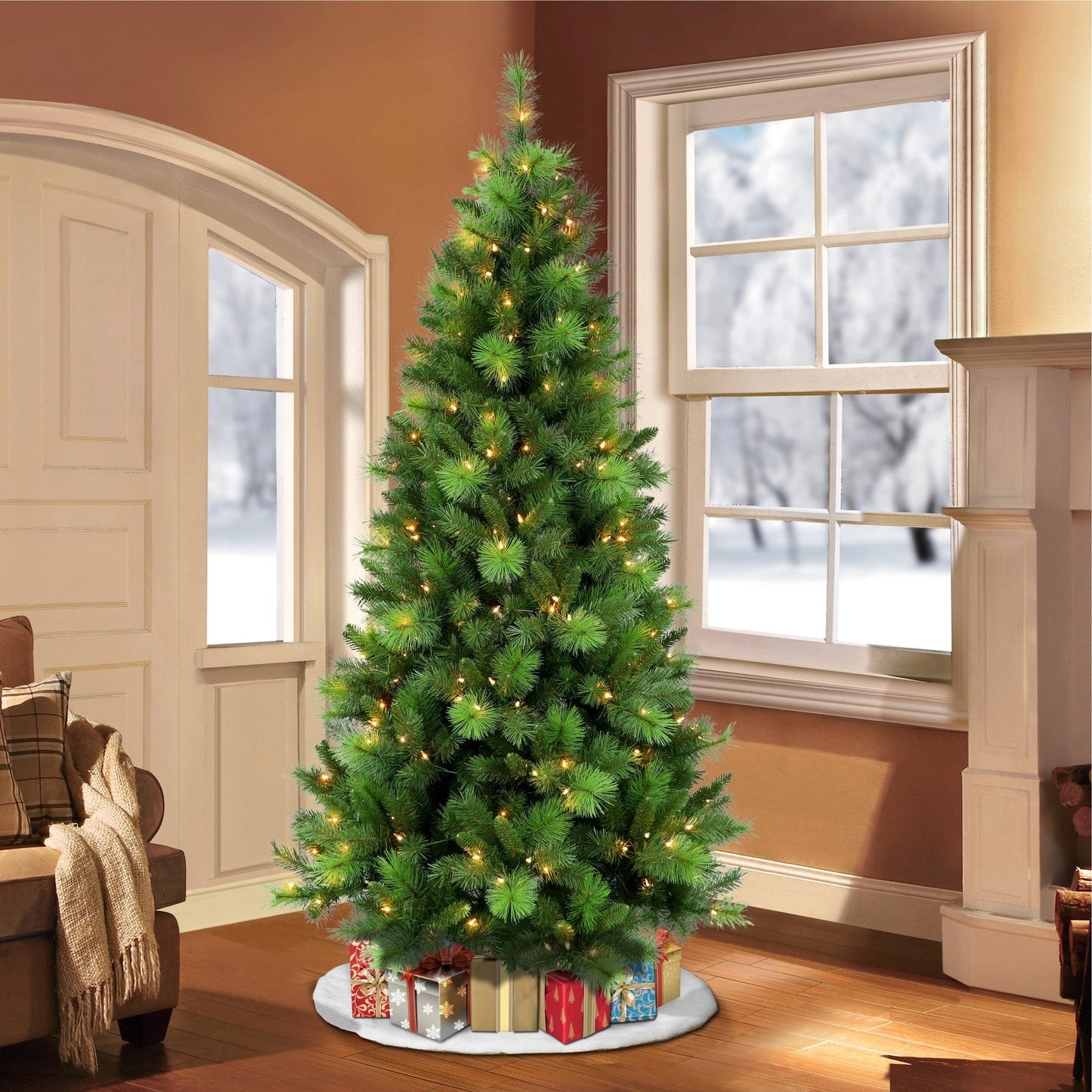 6.5 ft Slim Aspen Fir Artificial Christmas Tree