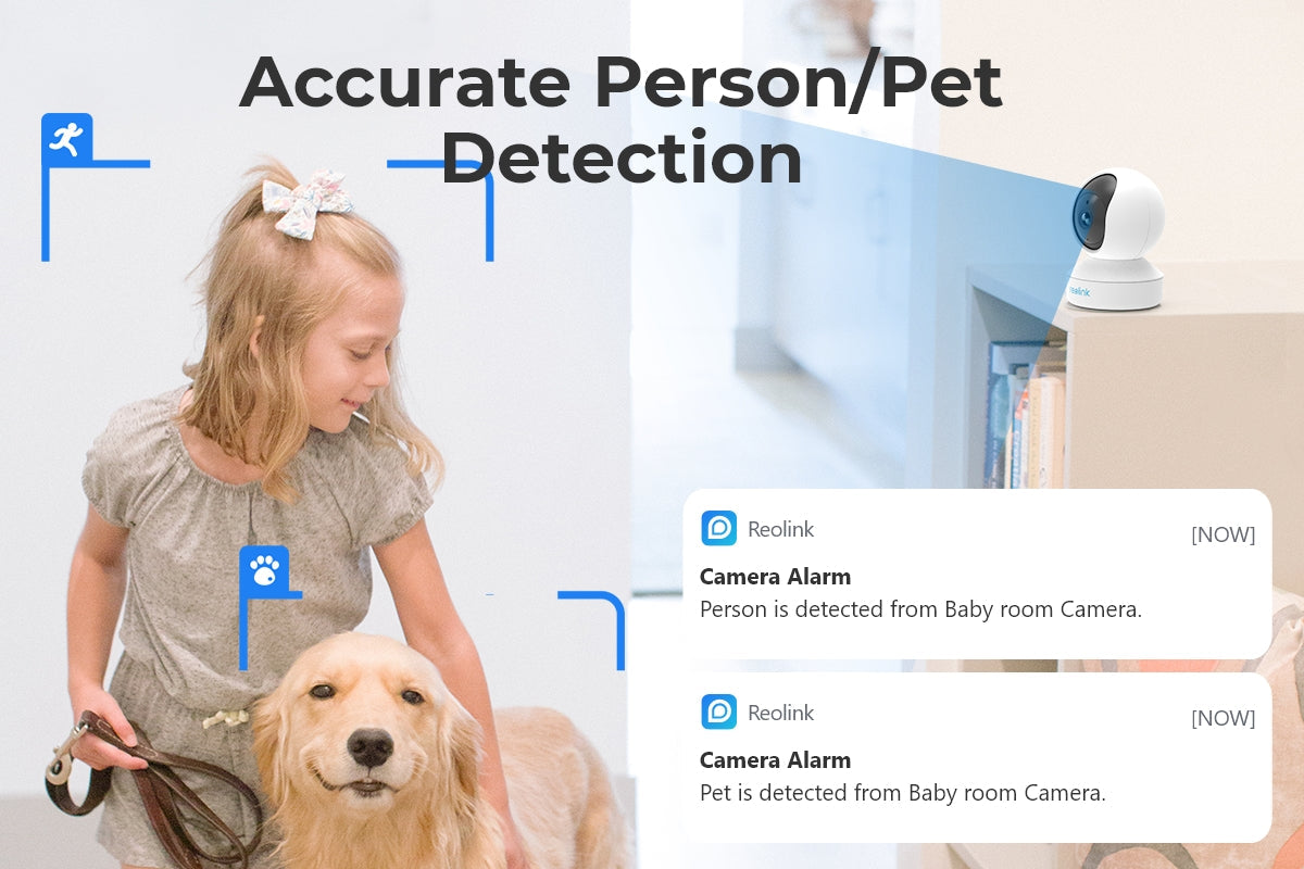 Reolink Indoor 4MP PTZ WiFi Security Camera E1 Pro (2 Pack)