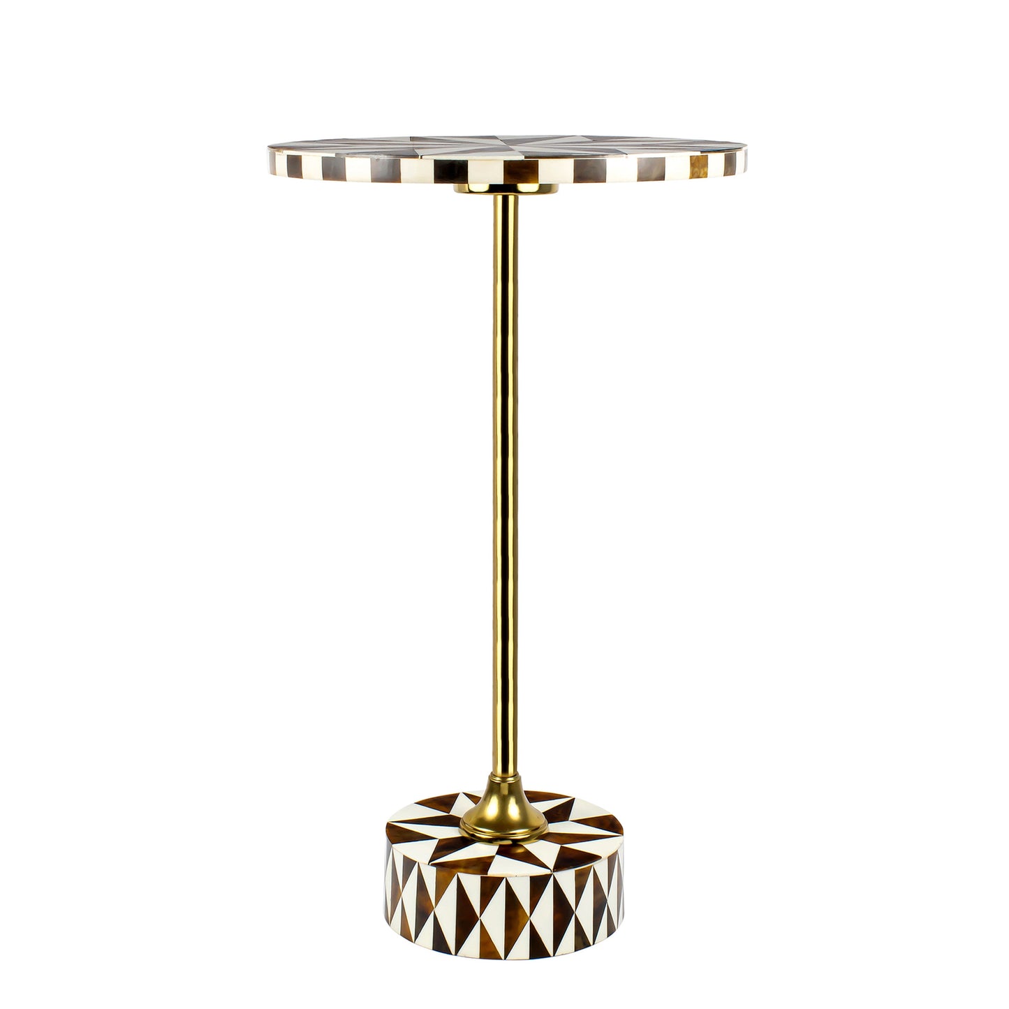 Calix Contemporary Minimalist Metal/Resin Round End Table