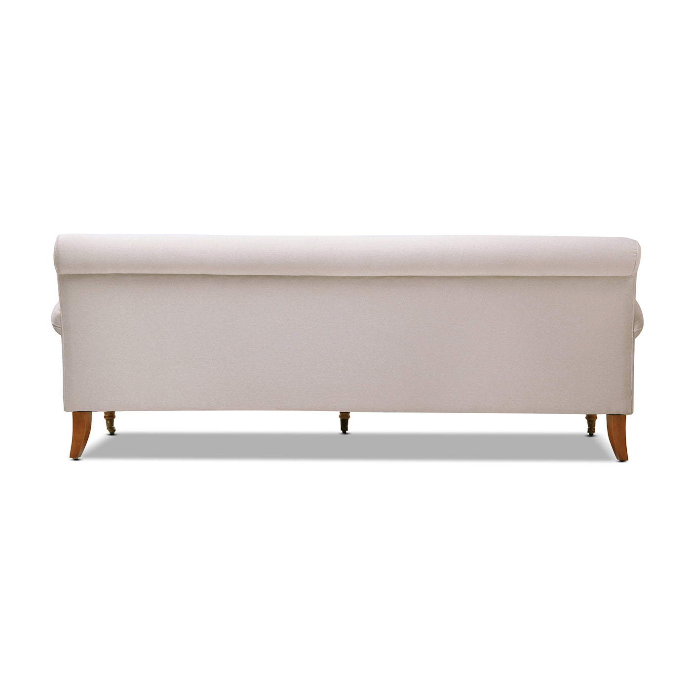 Creations Upholstered Sofa with Metal Casters and 3 Cushions Tightback