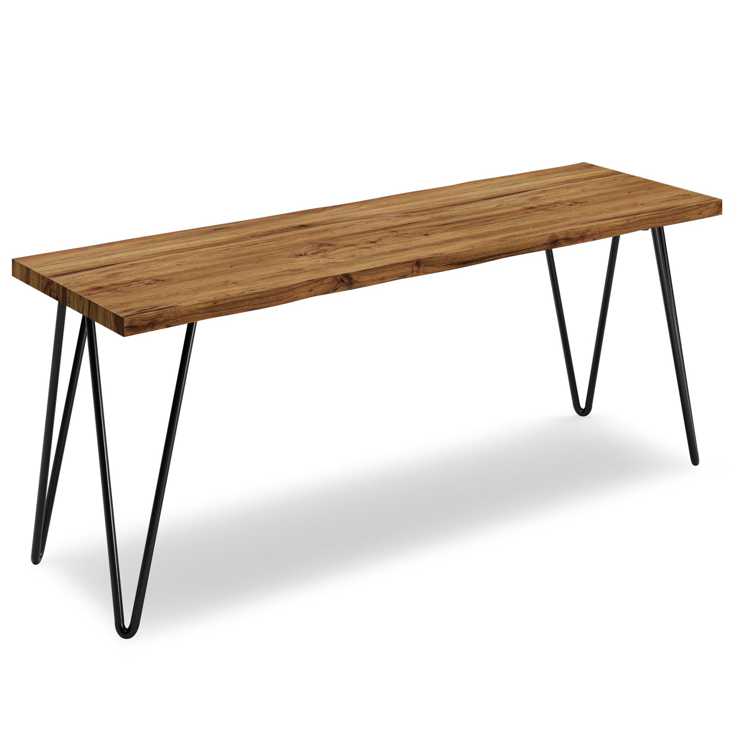 Bench with Hairpin Metal Legs