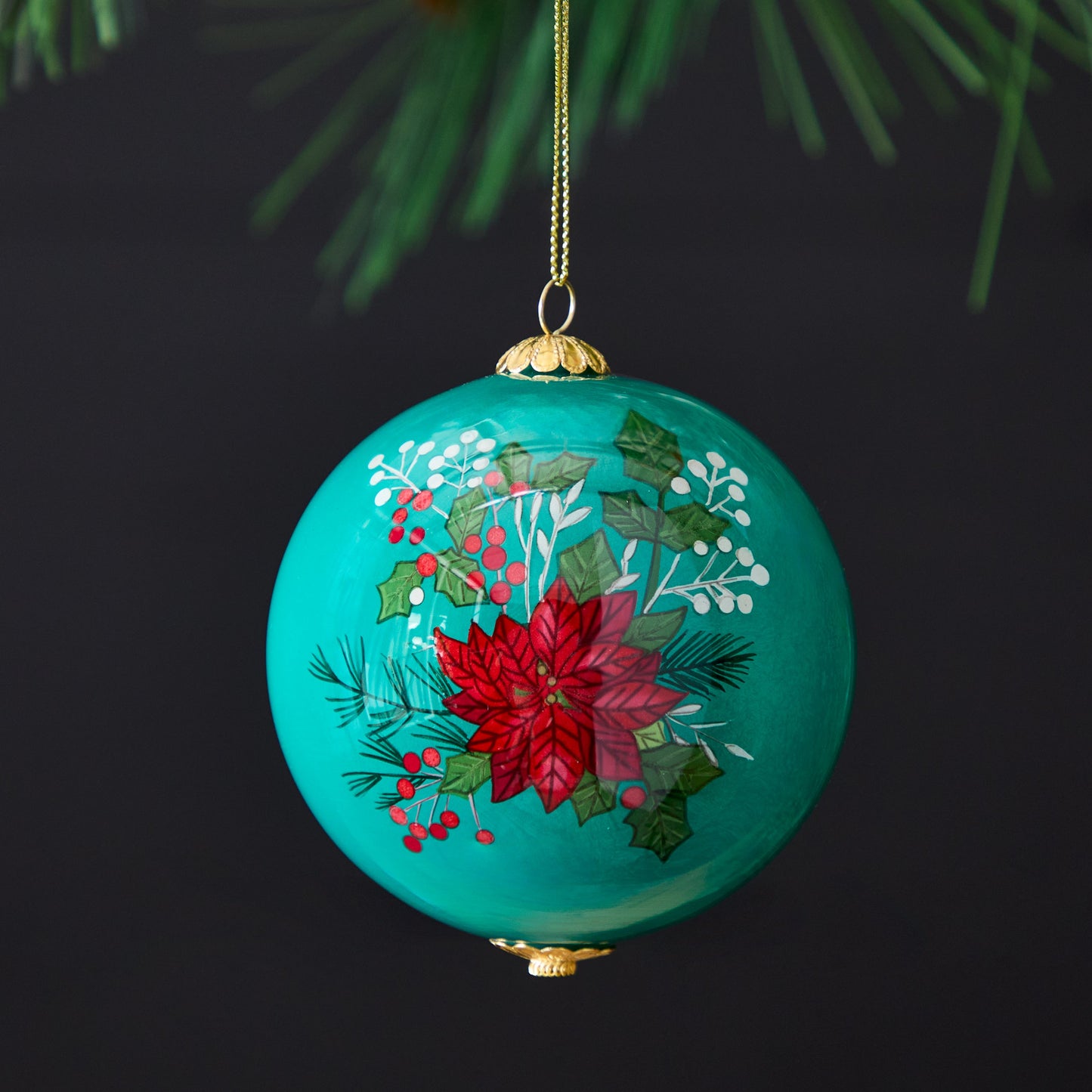 Pier 1 Li Bien Poinsettia Ornament 2024