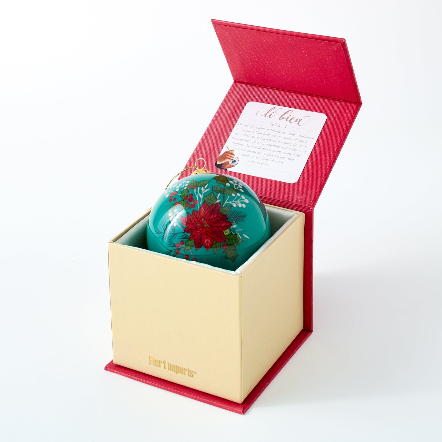 Pier 1 Li Bien Poinsettia Ornament 2024