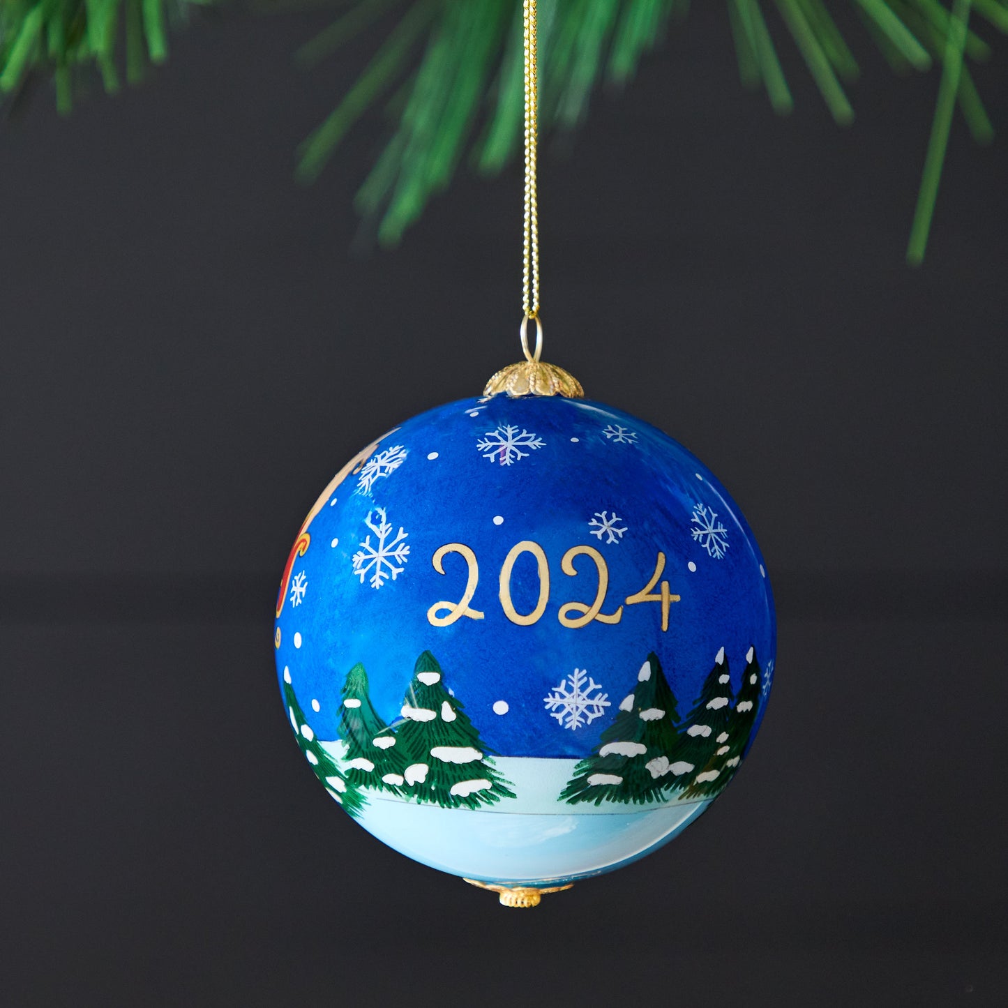 Pier 1 Li Bien Santa's Sleigh Ornament 2024