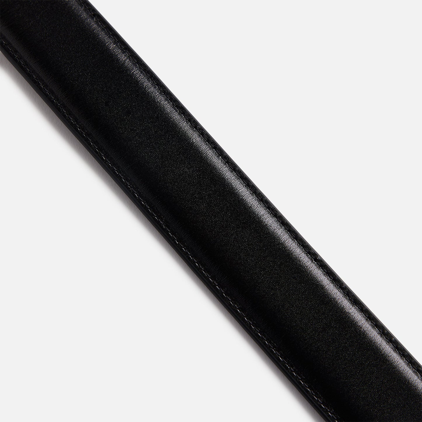 Anderson's Stitched Trimmed Semi Formal Leather Belt - Black