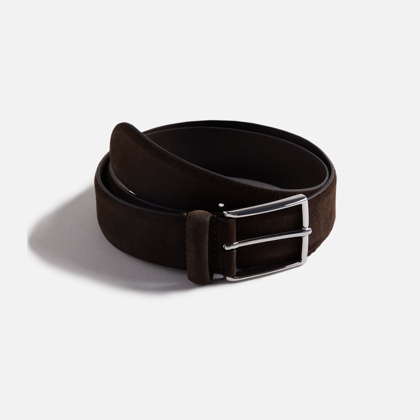 Anderson's Suede Semi Formal Belt - Dark Brown