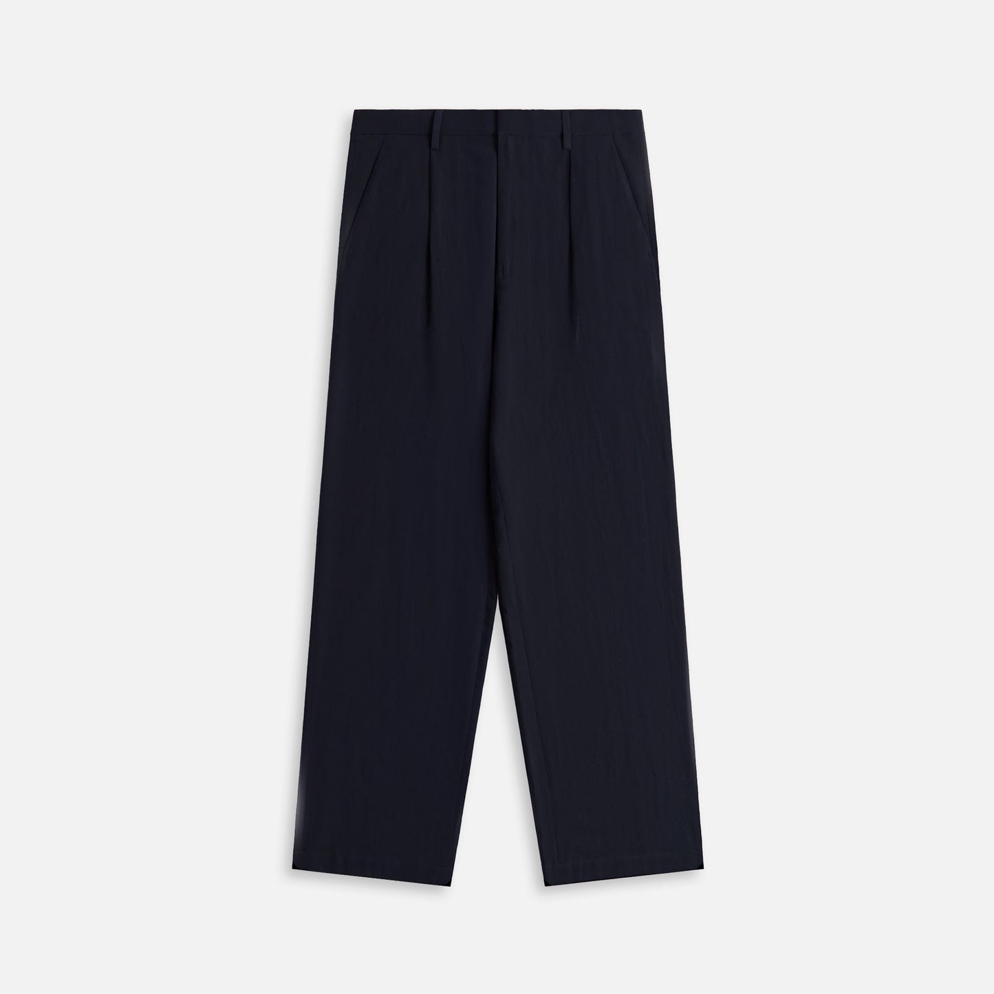 Auralee Linen Silk Tweed Slacks - Dark Navy