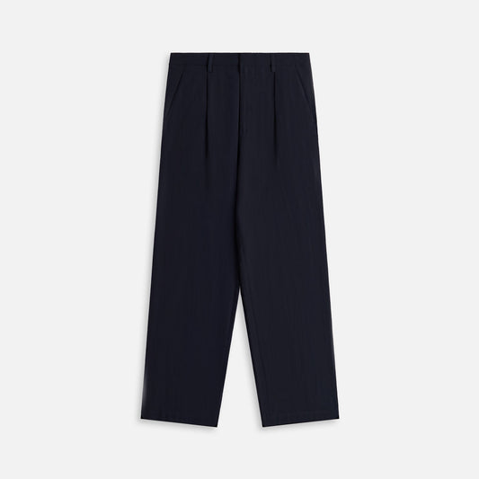 Auralee Linen Silk Tweed Slacks - Dark Navy