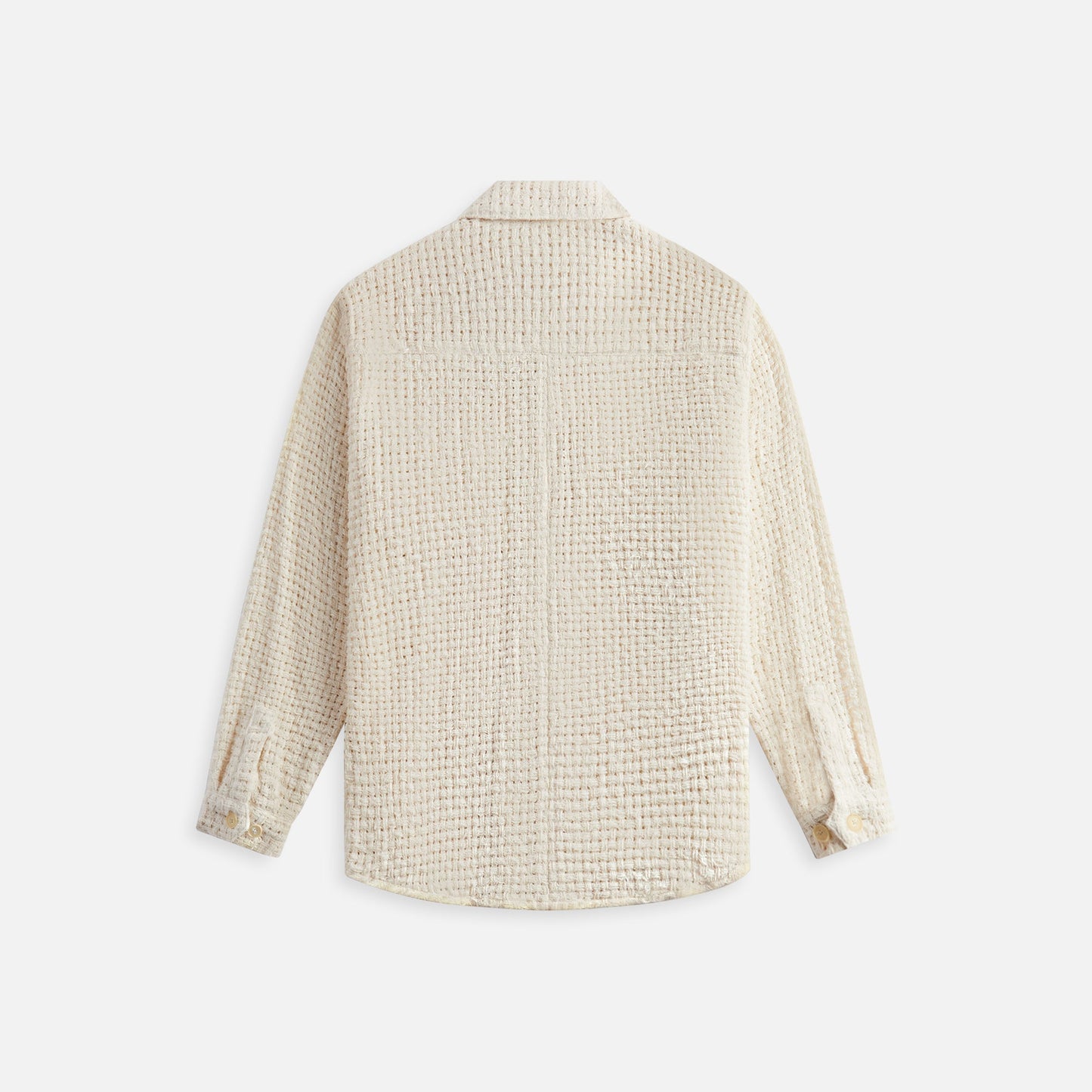 Auralee Homespun Summer Tweed Mesh Shirt - Off White