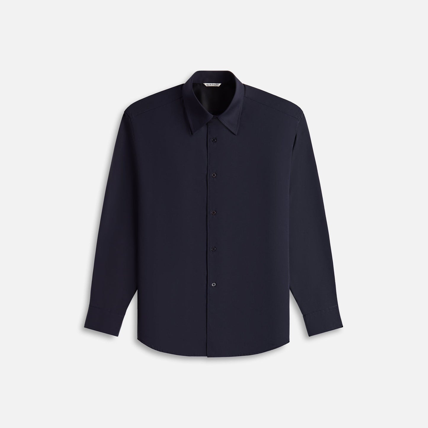 Auralee Superfine Tropical Wool Shirt - Dark Navy