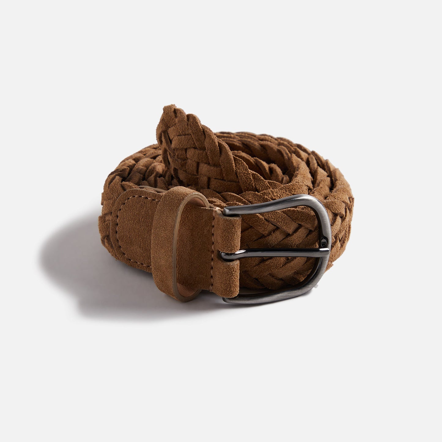Anderson's Suede Woven Belt - Tan