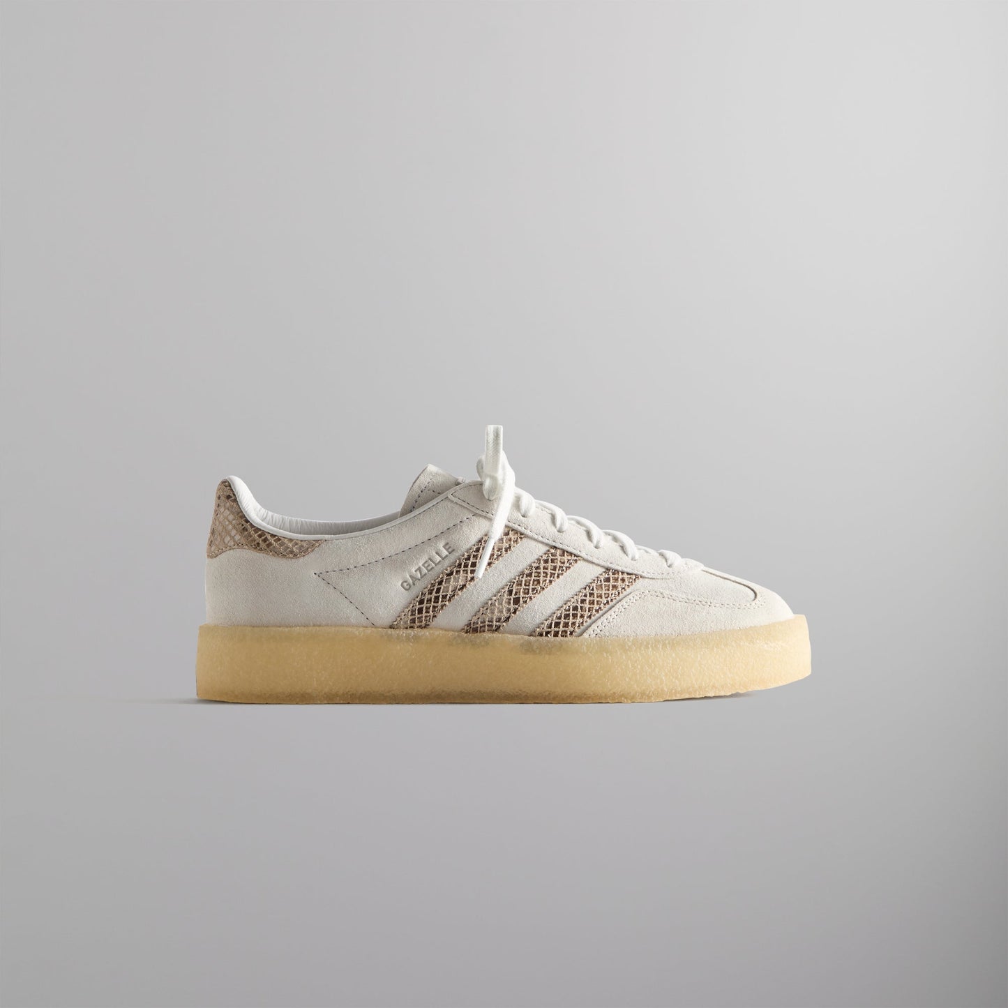 The 8th St Gazelle Indoor by Ronnie Fieg for adidas Originals & Clarks Originals - Crystal White / Brown PH