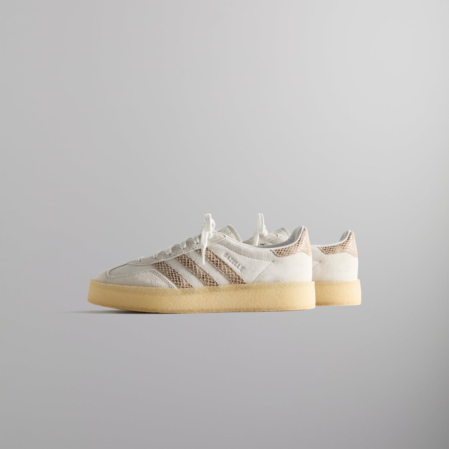 The 8th St Gazelle Indoor by Ronnie Fieg for adidas Originals & Clarks Originals - Crystal White / Brown PH