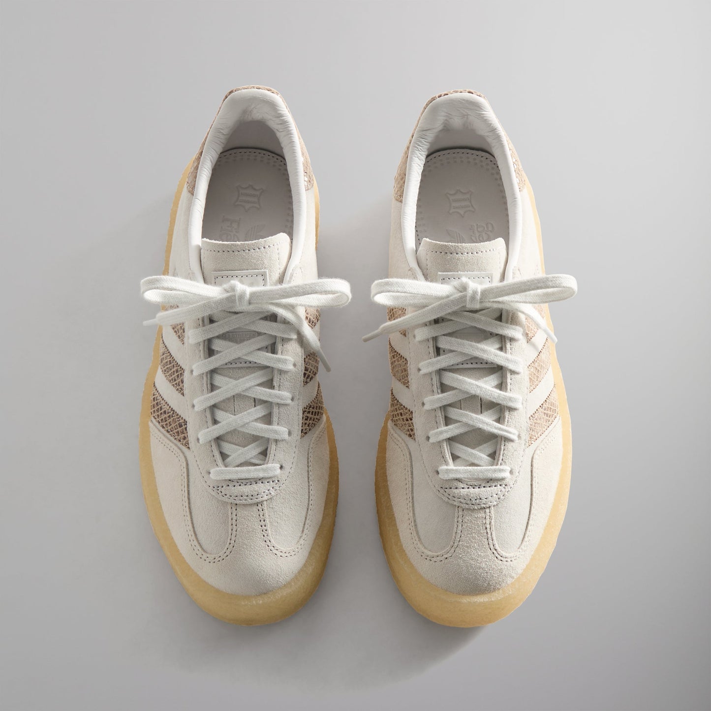 The 8th St Gazelle Indoor by Ronnie Fieg for adidas Originals & Clarks Originals - Crystal White / Brown PH