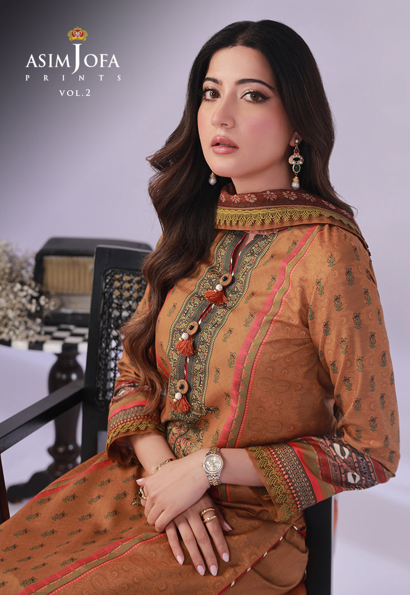 AJBP-37 PRINTED LAWN 3 PCS