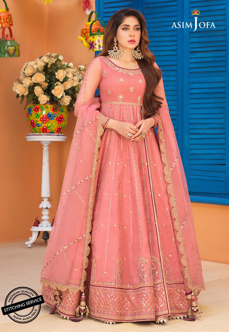 AJFC-67 EMBROIDERED ORGANZA 3 PCS