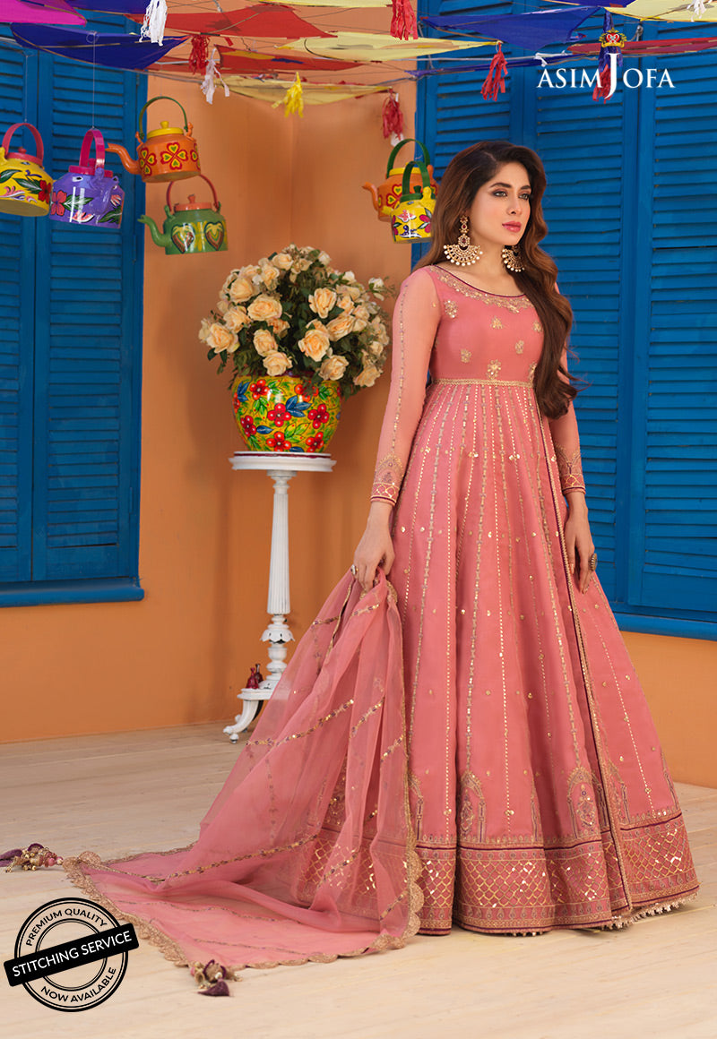 AJFC-67 EMBROIDERED ORGANZA 3 PCS