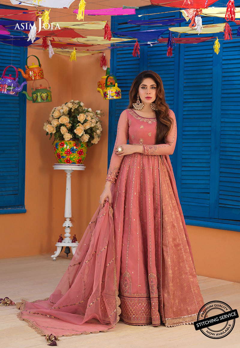 AJFC-67 EMBROIDERED ORGANZA 3 PCS