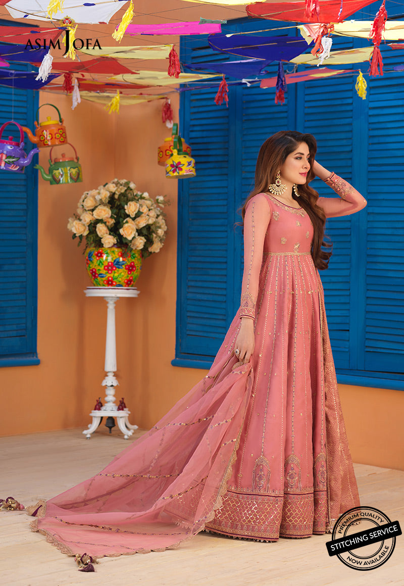 AJFC-67 EMBROIDERED ORGANZA 3 PCS