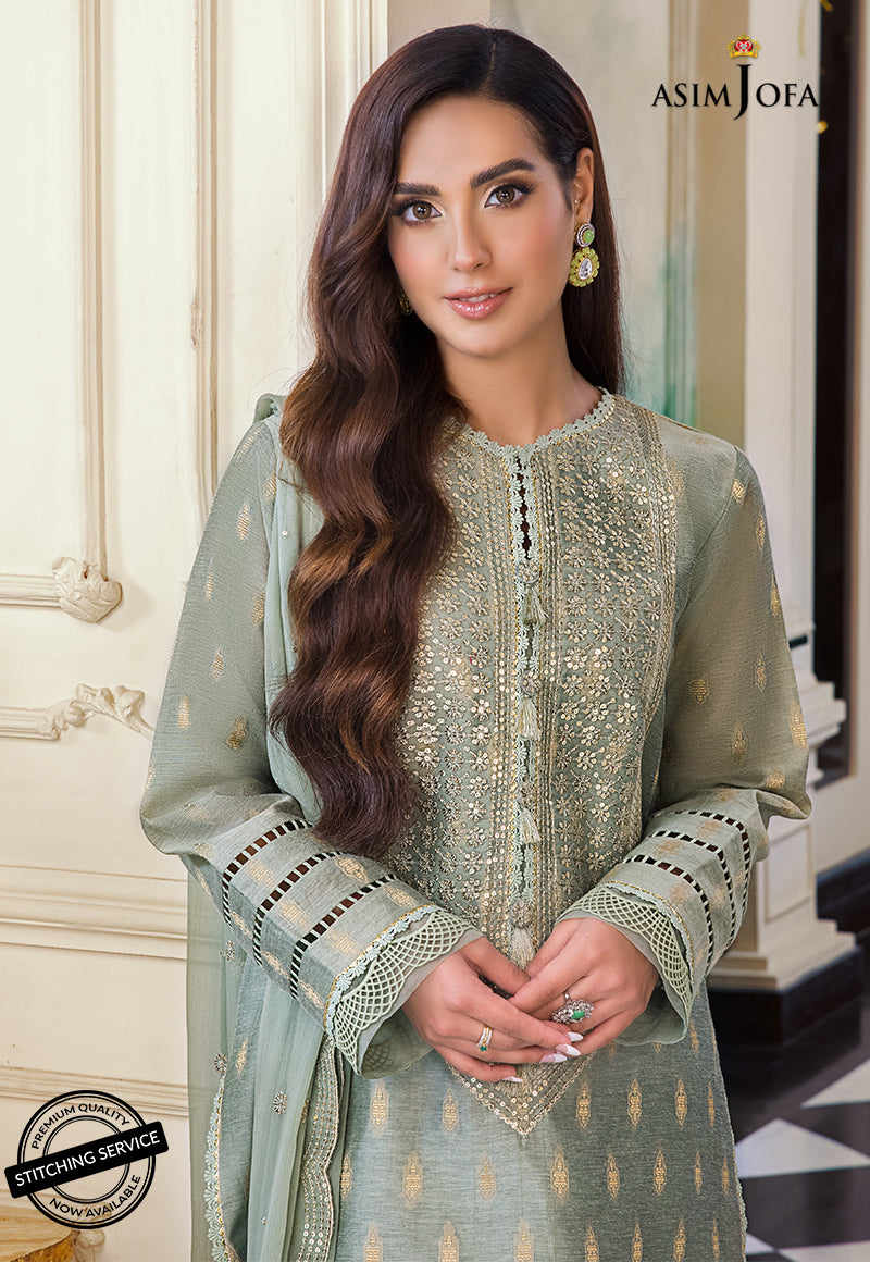 AJIM-01 EMBROIDERED COTTON JACQUARD 3 PCS