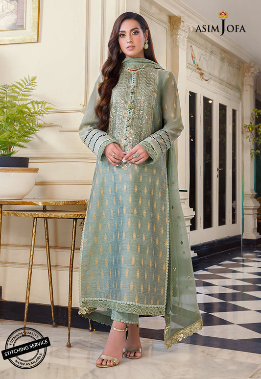AJIM-01 EMBROIDERED COTTON JACQUARD 3 PCS