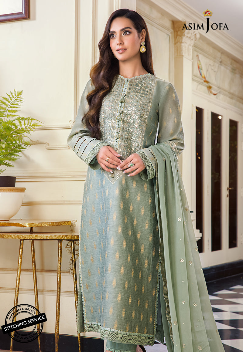 AJIM-01 EMBROIDERED COTTON JACQUARD 3 PCS