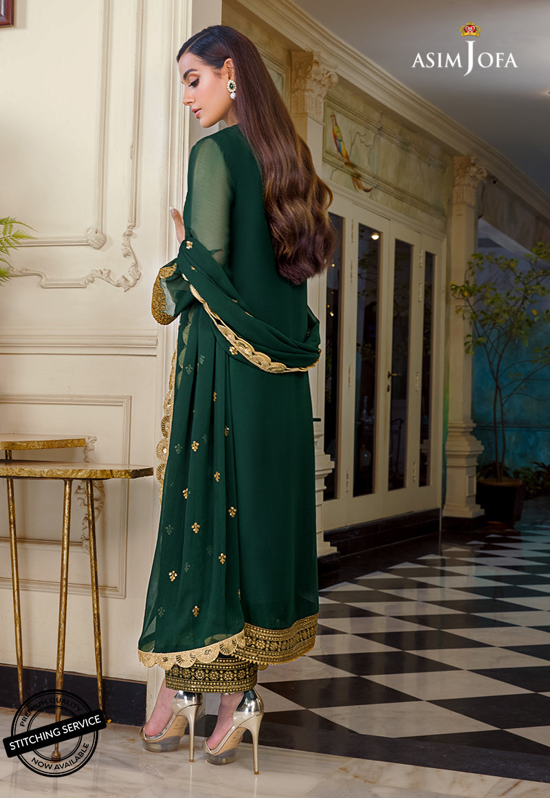 AJIM-03 EMBROIDERED CHIFFON 3 PCS