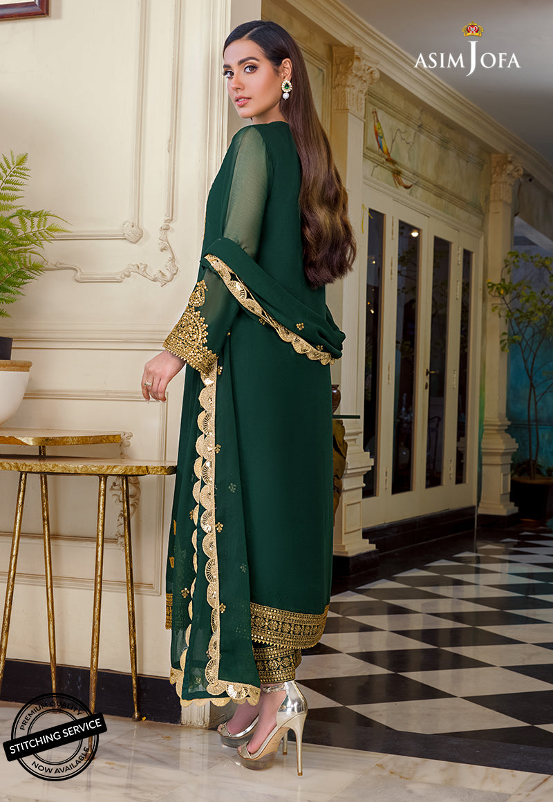AJIM-03 EMBROIDERED CHIFFON 3 PCS