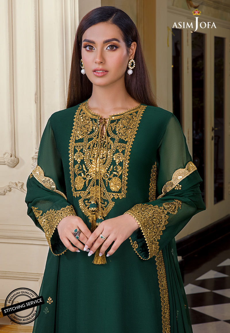 AJIM-03 EMBROIDERED CHIFFON 3 PCS