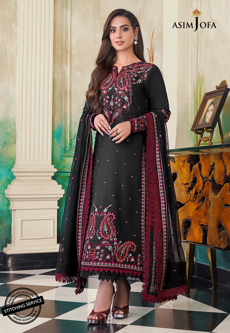 AJIM-07 EMBROIDERED PAPER COTTON 3 PCS