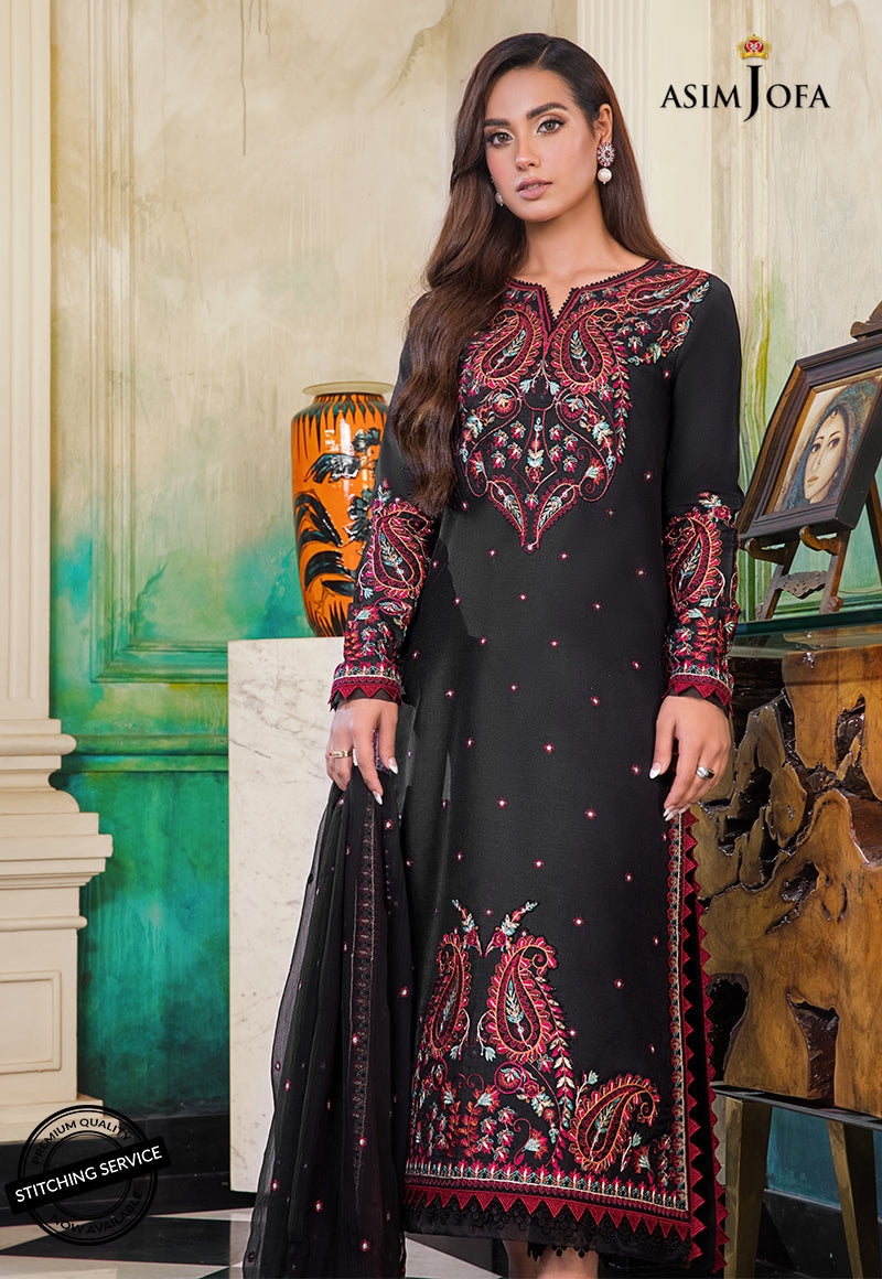 AJIM-07 EMBROIDERED PAPER COTTON 3 PCS