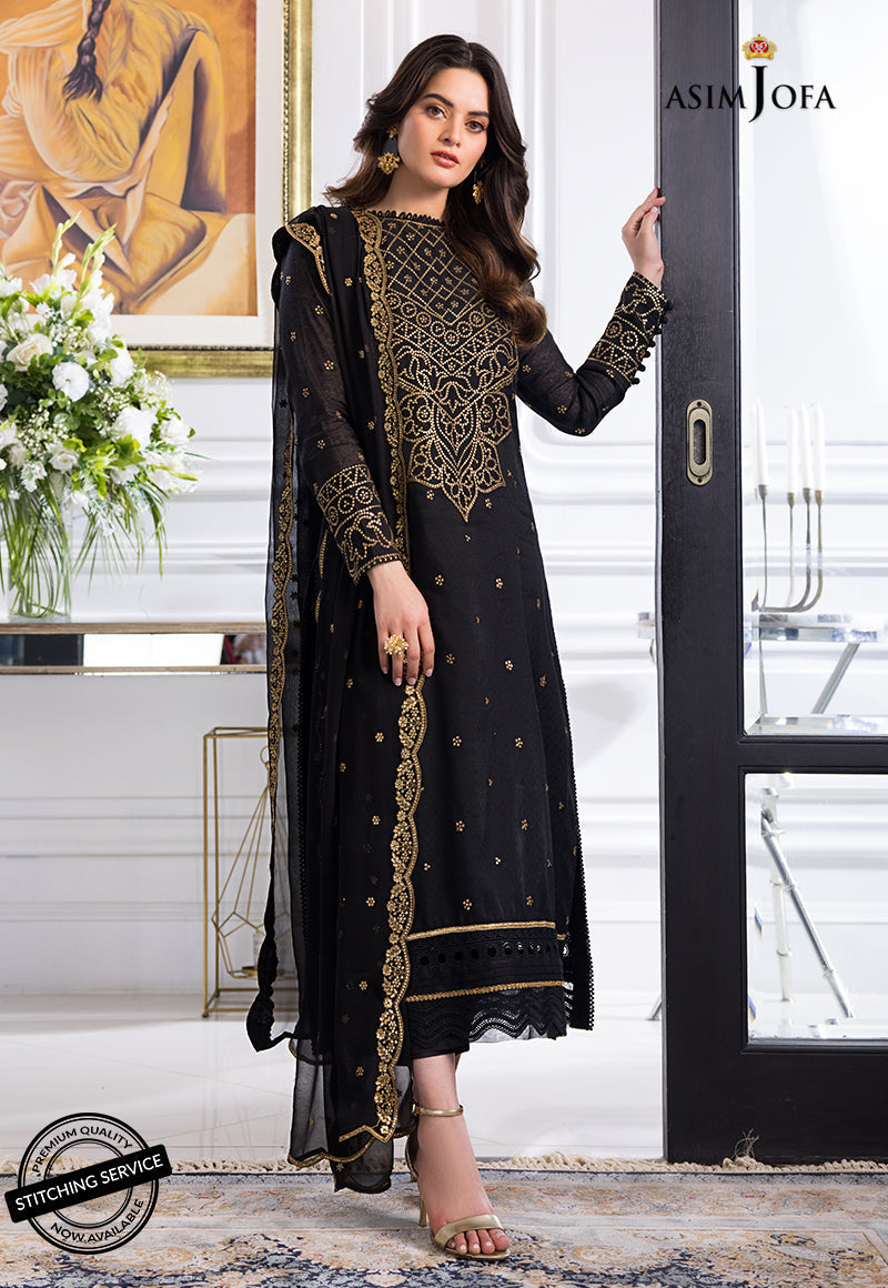 AJIM-14 EMBROIDERED SELF-JACQUARD 3 PCS