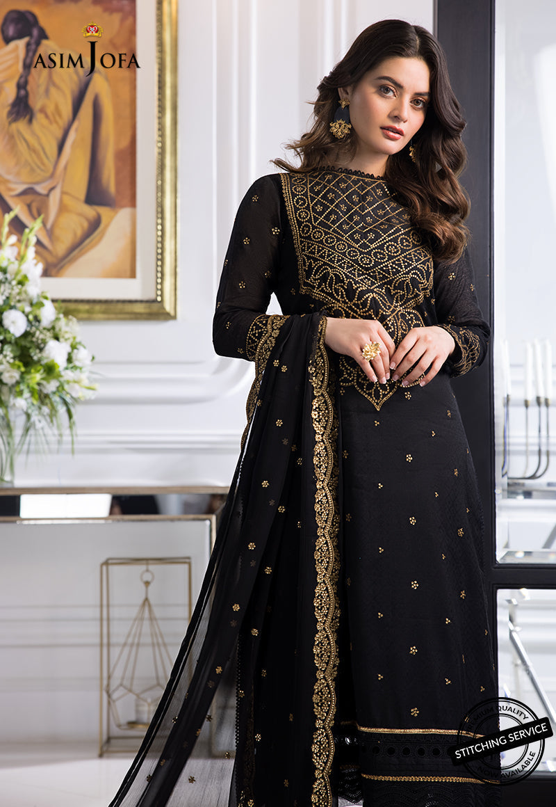AJIM-14 EMBROIDERED SELF-JACQUARD 3 PCS