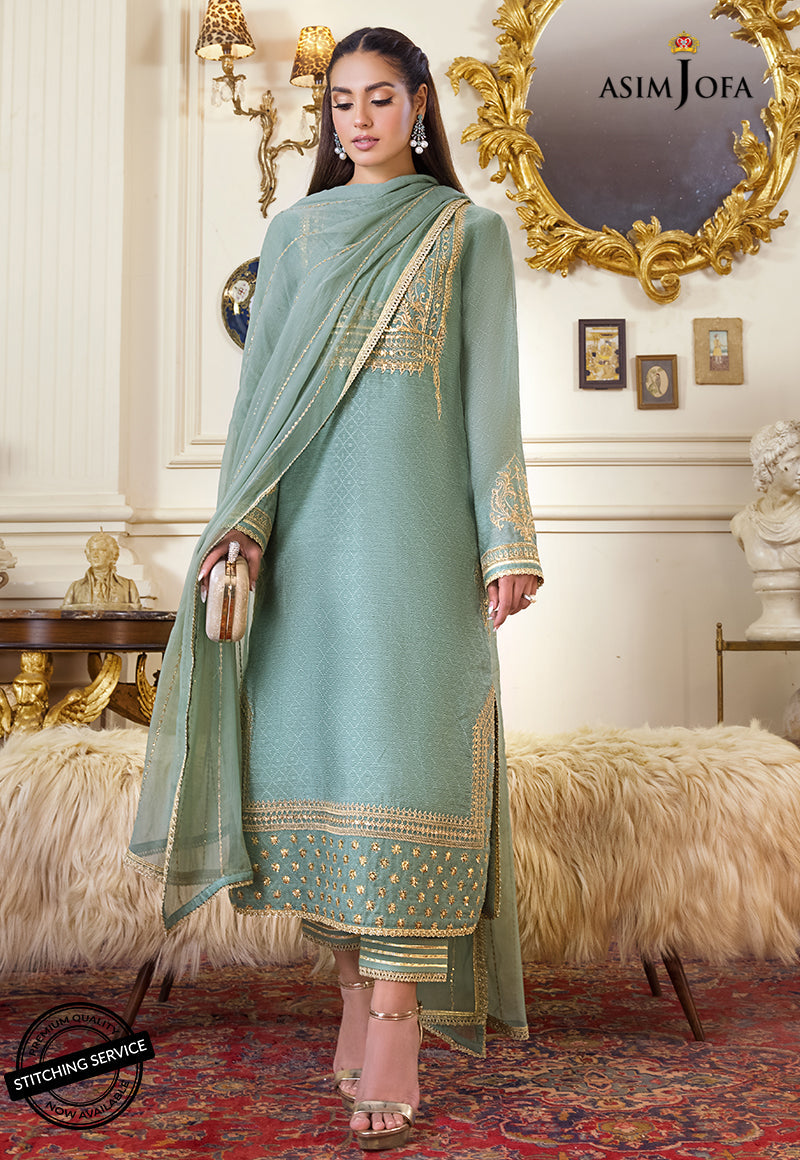AJIM-21 EMBROIDERED SELF JACQUARD 3 PCS