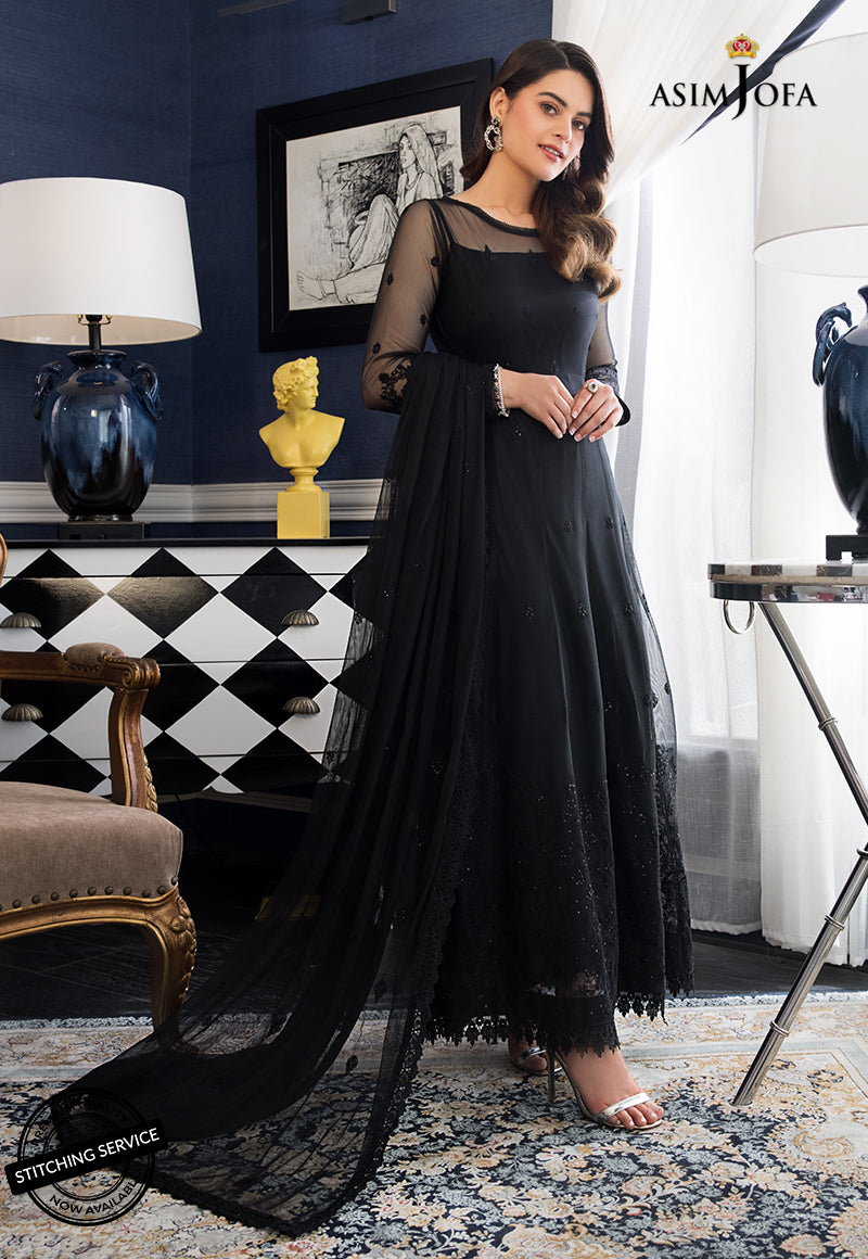 AJIM-24 EMBROIDERED NET 3 PCS